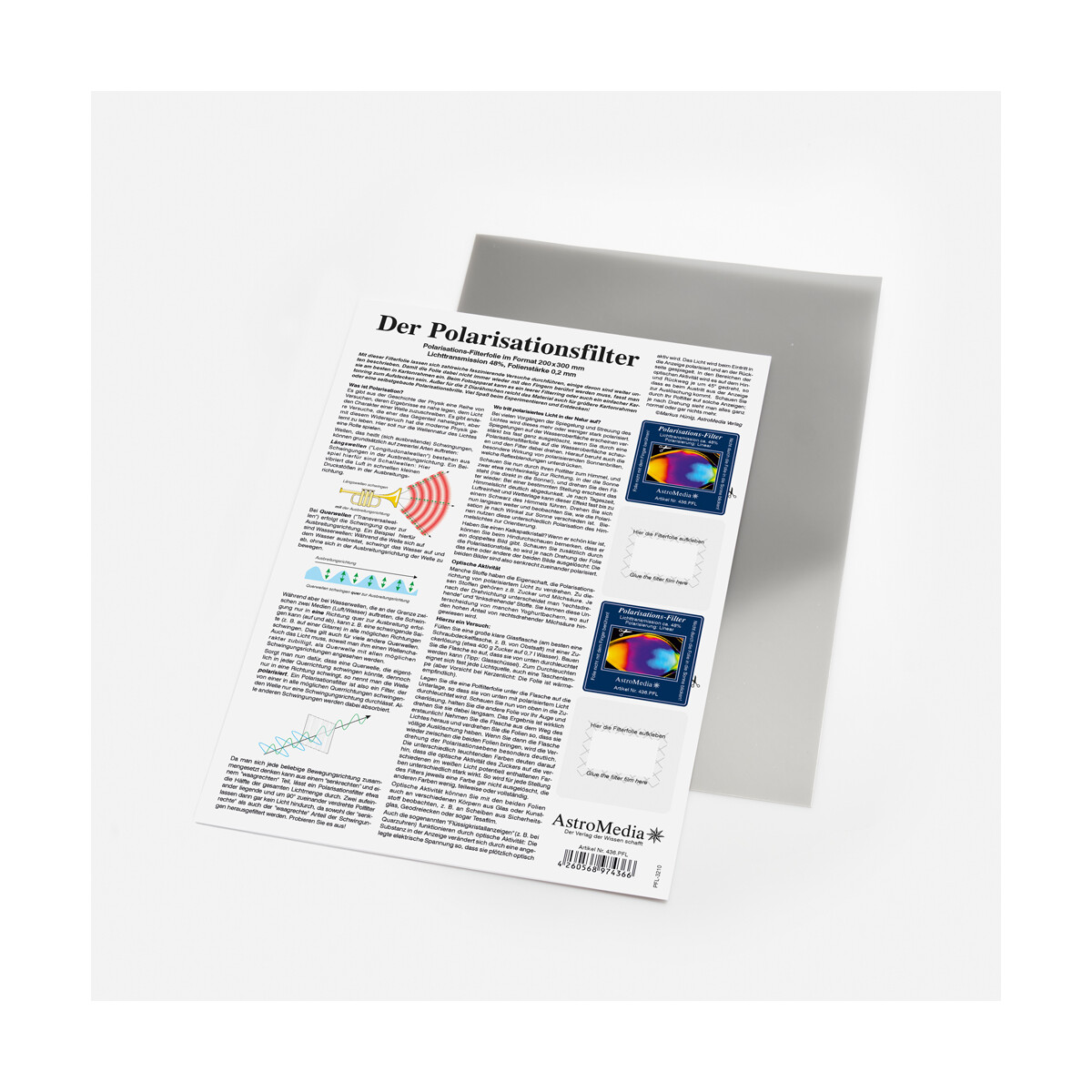 Polarisations-Filterfolie, 200 x 290 mm