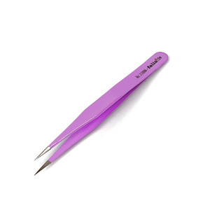 Pinzette, spitz, Länge: 135 mm, violett
