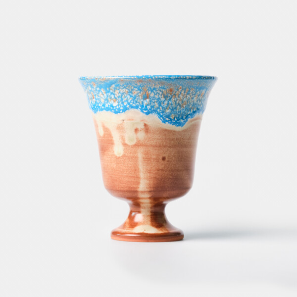 Der Becher des Pythagoras, blau gemustert