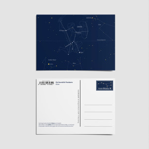 Die Sternbild-Postkarte Orion
