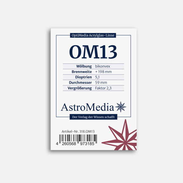 OptiMedia Acrylglas-Linse OM13, Ø 59 mm, f = 198 mm