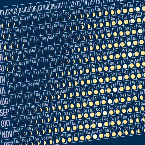 Der Postkarten-Mondkalender 2027