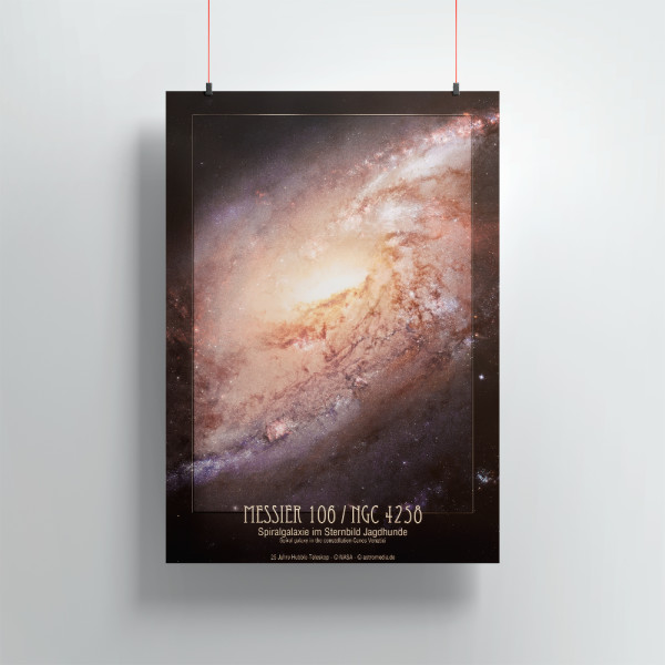 Poster: Spiralgalaxie Messier 106